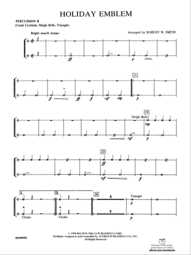 Holiday Emblem: 2nd Percussion