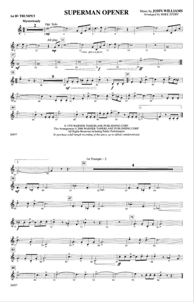 Superman Opener: 1st B-flat Trumpet