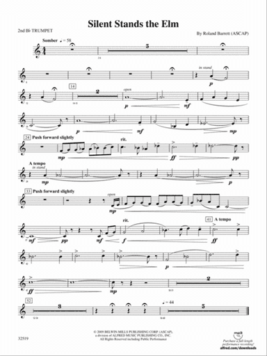 Silent Stands the Elm: 2nd B-flat Trumpet