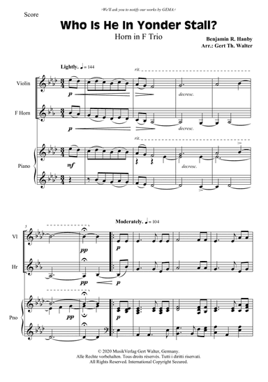 Who Is He In Yonder Stall?