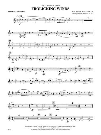 Frolicking Winds (from Symphonic Dance): Baritone T.C.