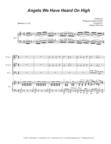 Angels We Have Heard On High (Brass Quartet and Piano - Alternate Version)