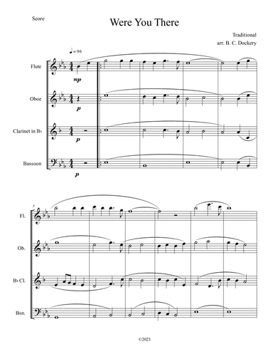 Were You There (Woodwind Quartet)