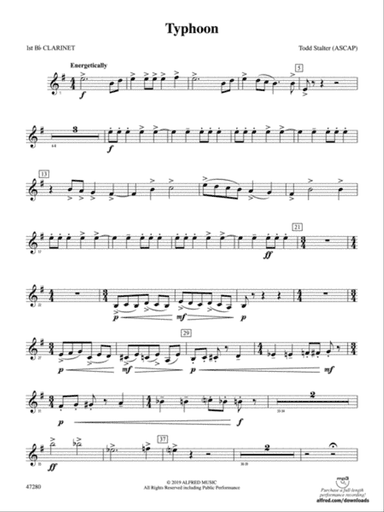 Typhoon: 1st B-flat Clarinet