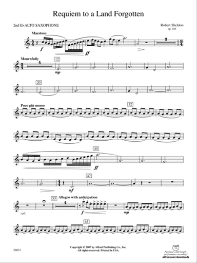 Requiem to a Land Forgotten: 2nd E-flat Alto Saxophone