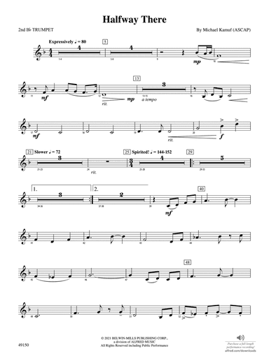 Halfway There: 2nd B-flat Trumpet