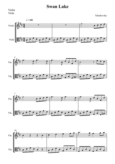Swan Lake Theme - Tchaikovsky