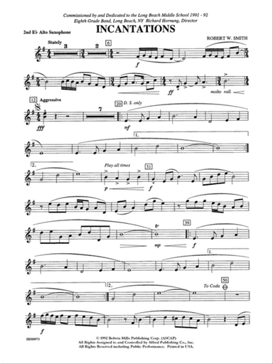 Incantations: 2nd E-flat Alto Saxophone