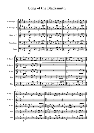 Song of the Blacksmith - Second Suite in F - Brass Quintet
