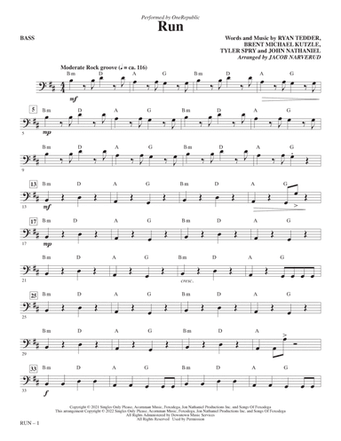 Run (arr. Jacob Narverud) - Bass