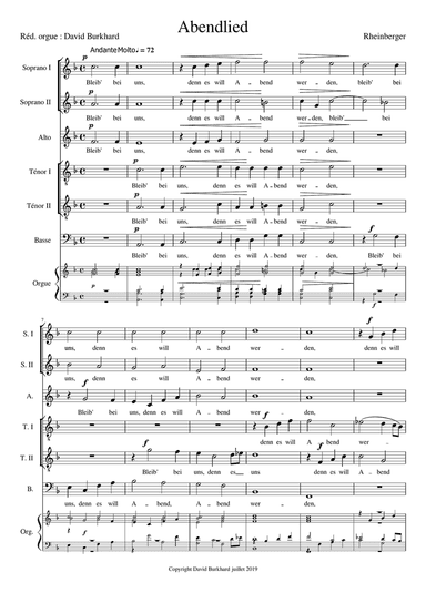 Abendlied - Rheinberger