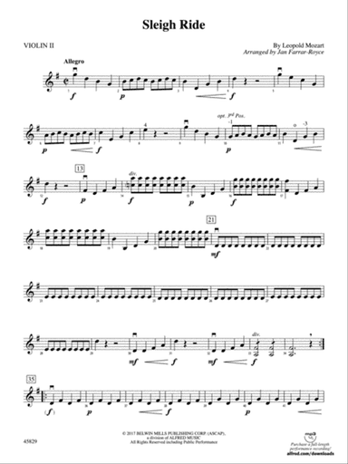 Sleigh Ride: 2nd Violin