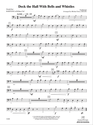 Deck the Hall with Bells and Whistles: (wp) B-flat Baritone B.C.