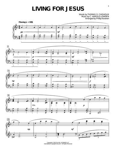 Living For Jesus (arr. Phillip Keveren)