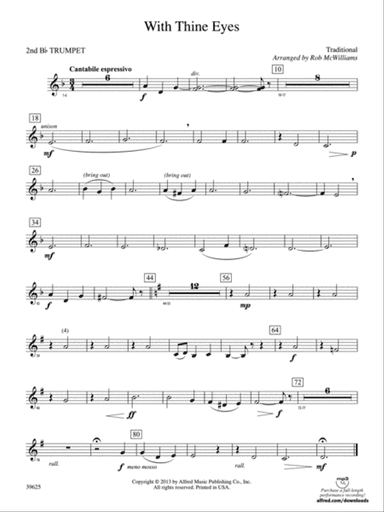 With Thine Eyes: 2nd B-flat Trumpet