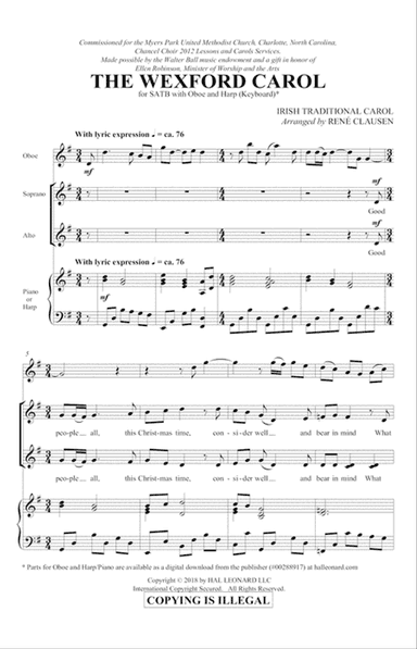 The Wexford Carol (arr. Rene Clausen)