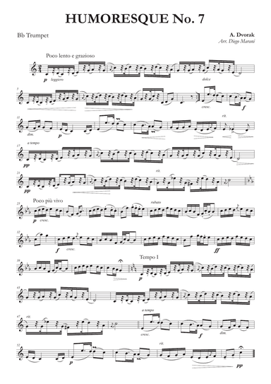 Humoresque No. 7 for Trumpet and Piano