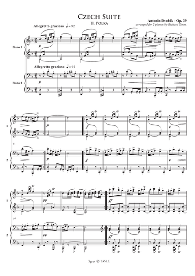 Polka from "Czech Suite", for 2 pianos