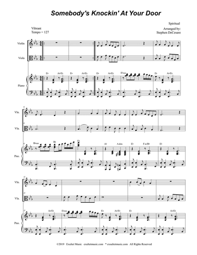 Somebody's Knockin' At Your Door (Duet for Violin and Viola)