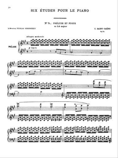 Saint-Saƫns: Six Etudes, Op. 52