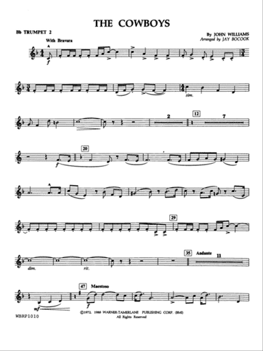 The Cowboys: 2nd B-flat Trumpet