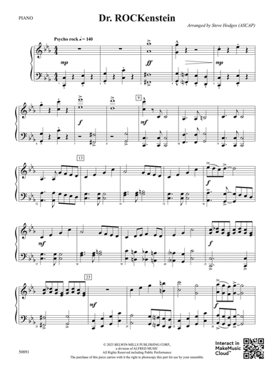 Dr. ROCKenstein: Piano Accompaniment