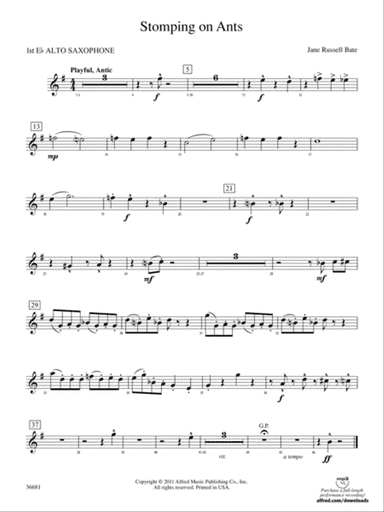 Stomping on Ants: E-flat Alto Saxophone