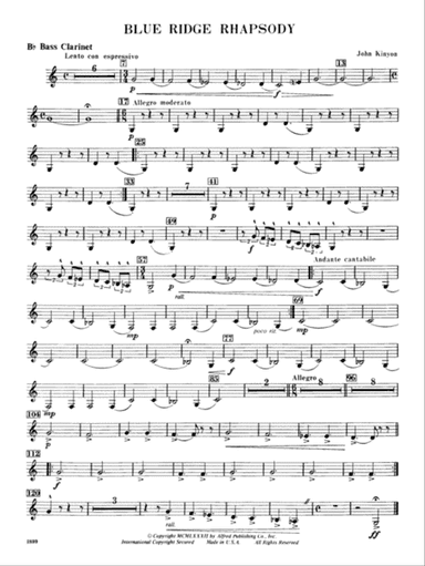 Blue Ridge Rhapsody: B-flat Bass Clarinet