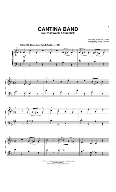 Cantina Band (from Star Wars: A New Hope) (arr. Phillip Keveren)