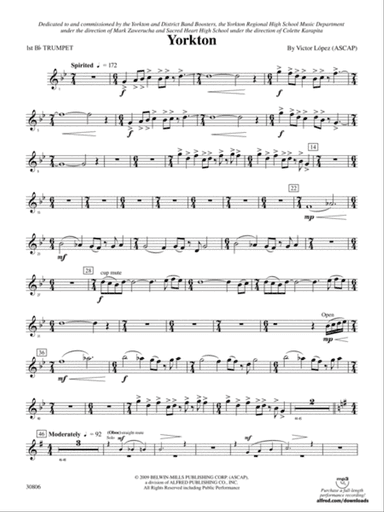 Yorkton: 1st B-flat Trumpet