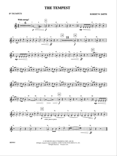 The Tempest: 1st B-flat Trumpet