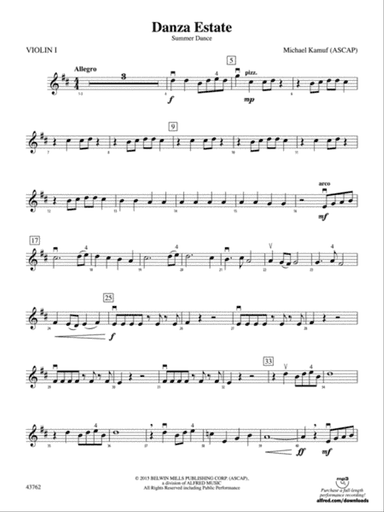 Danza Estate: 1st Violin