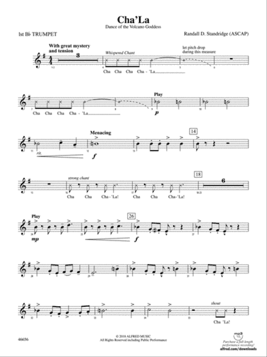 Cha'La: 1st B-flat Trumpet