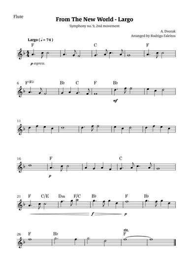Largo (2nd movement of the Symphony no. 9 'From The New World')