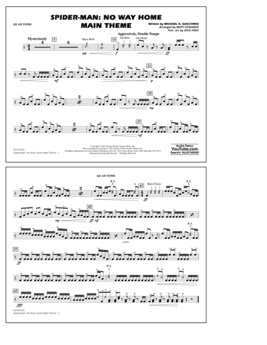 Spider-Man: No Way Home Main Theme (arr. Conaway) - Quad Toms