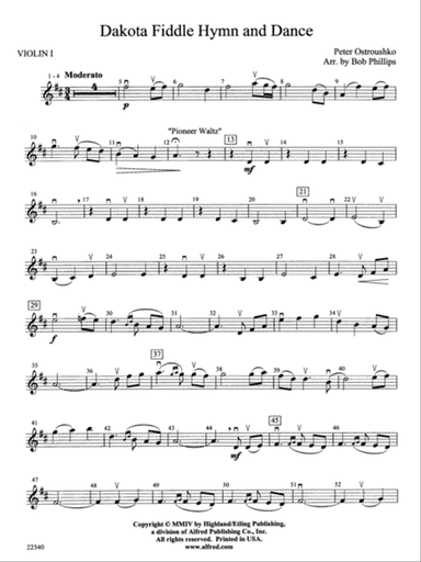 Dakota Fiddle Hymn and Dance: 1st Violin