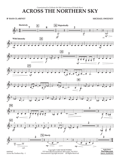 Across The Northern Sky - Bb Bass Clarinet