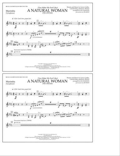 (You Make Me Feel Like) A Natural Woman (Pre-Opener) (arr. Jay Dawson) - Marimba