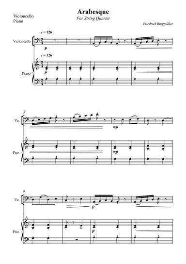 Arabesque For Cello
