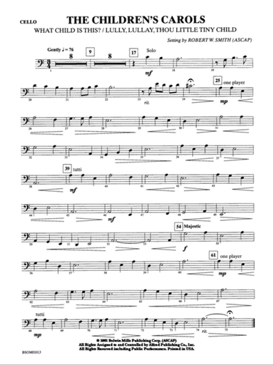 The Children's Carols: Cello