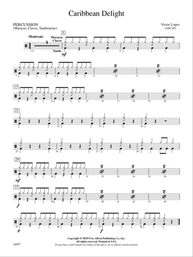 Caribbean Delight: 1st Percussion