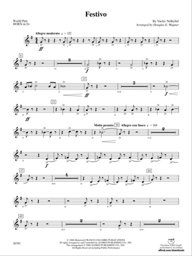 Festivo: (wp) 1st Horn in E-flat