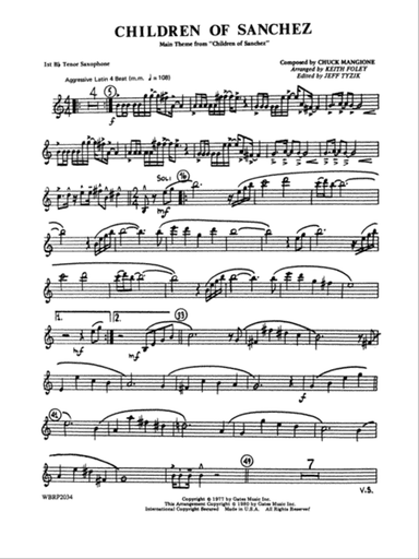 Children of Sanchez: B-flat Tenor Saxophone