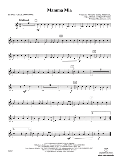 Mamma Mia: E-flat Baritone Saxophone