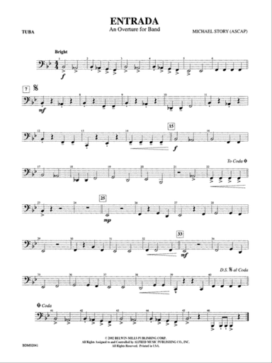 Entrada (An Overture for Band): Tuba