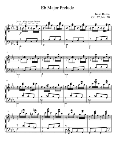 Prelude in Eb Major Op. 27, No. 20