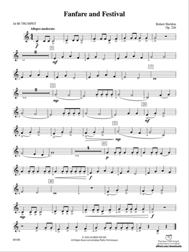 Fanfare and Festival: 1st B-flat Trumpet