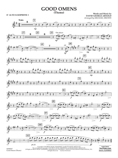 Good Omens (Theme) (arr. Michael Brown) - Eb Alto Saxophone 1