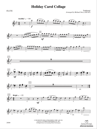 Holiday Carol Collage: Flute