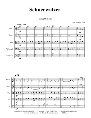 Schneewalzer - Oktoberfest - String Orchestra